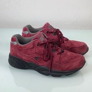 Proper Stability Walker red wine leather walking sneakers women size 9.5 EUC
